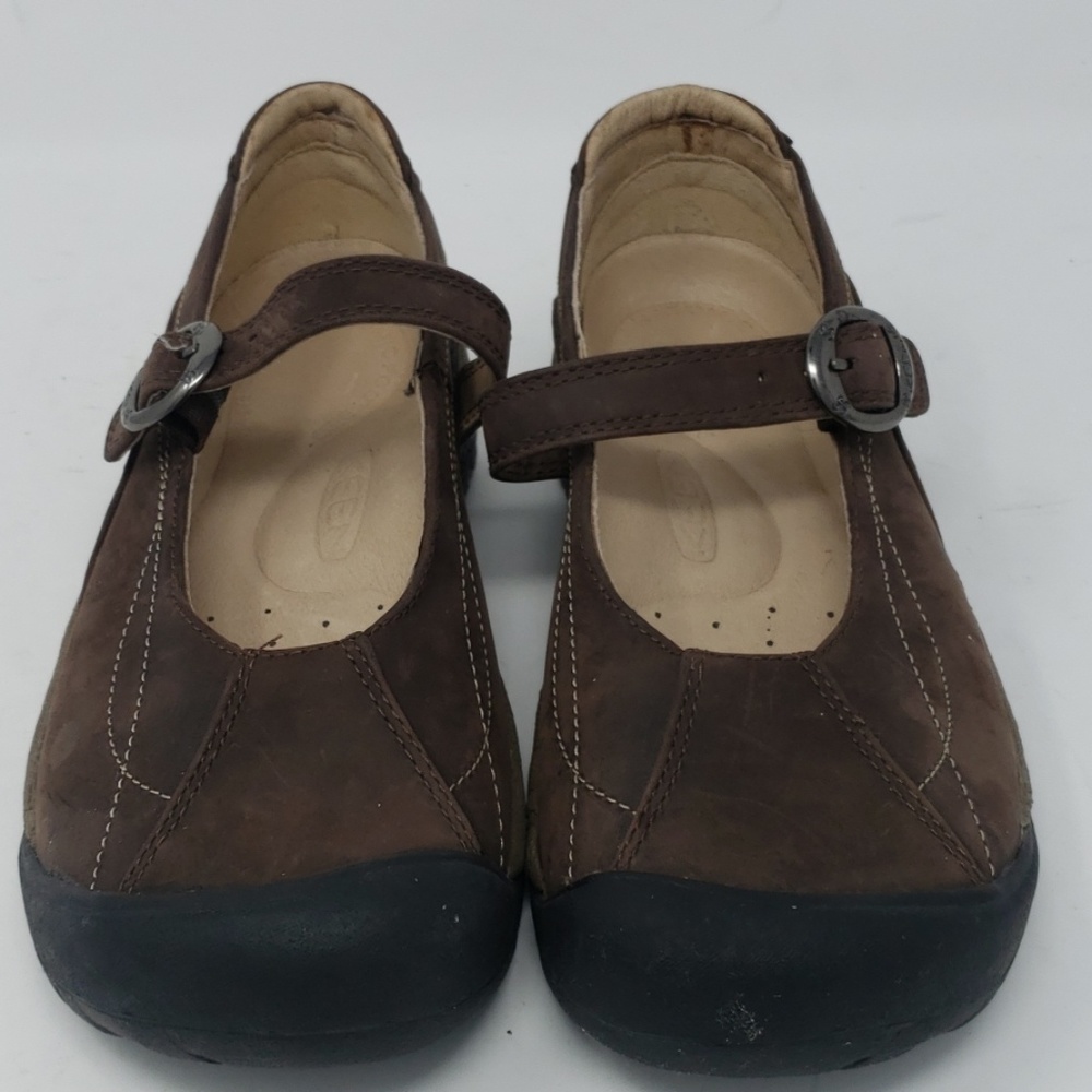 Keen Toyah Brown leather casual buckle maryjane 8